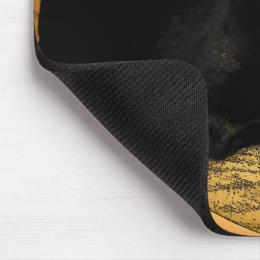 Zwarte kat en Sinaasappel Muismat (Hoek)