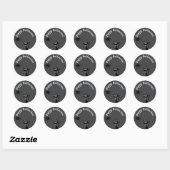 Zwarte kat en spin Halloween Ronde Sticker (Vel)
