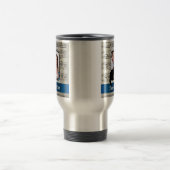 Zwarte kat en vlinders reisbeker (Center)