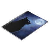 Zwarte kat en volle maan Notitieboek (Linkerzijde)