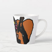 Zwarte kat en wilde herfst latte mok (Rechts)