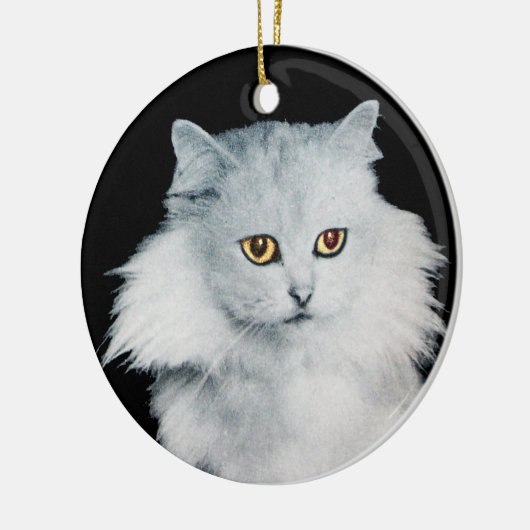 ZWARTE KAT EN WITTE KAT KERAMISCH ORNAMENT (Links)