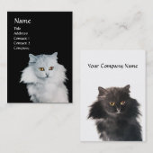 ZWARTE KAT EN WITTE KAT VISITEKAARTJE (Voorkant / Achterkant)
