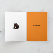 Zwarte Kat En Zonnebloemen, 5" x 7" kaart met vouw (Binnen)