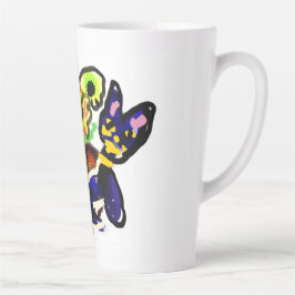 Zwarte Kat en Zonnebloemen  Latte Mok