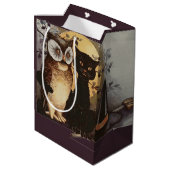  zwarte kat en zwarte kat en zwarte haak Pet maan Medium Cadeauzakje (Achterkant Gekanteld)