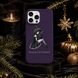 Zwarte Kat Energie Gotische Heks Telefoonhoes iPhone 15 Case