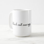 Zwarte Kat Energie Koffiemok (Voorkant links)