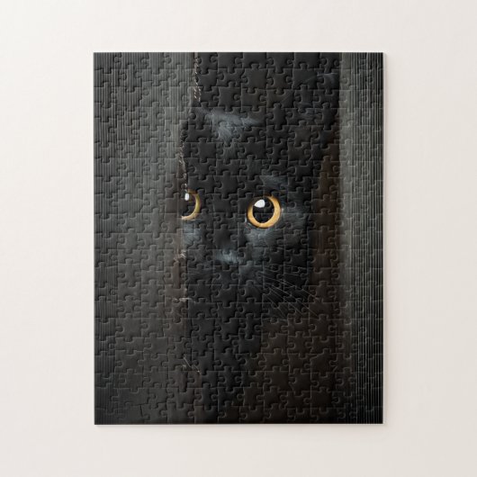 Zwarte Kat Erg Moeilijke Onmogelijke Puzzel (Verticaal)