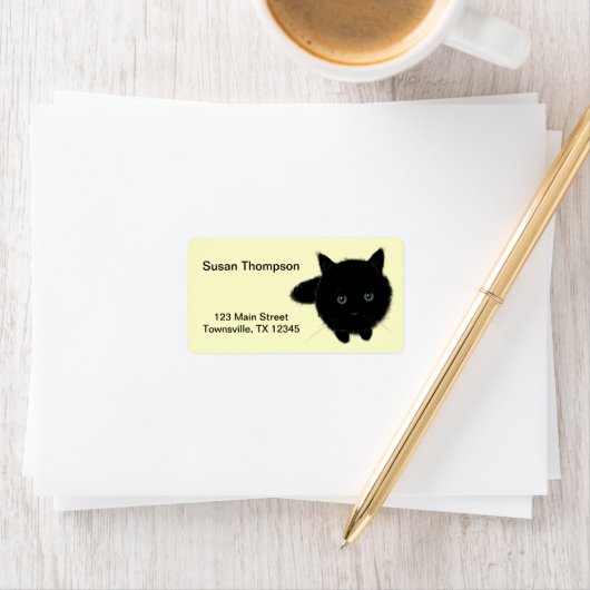 Zwarte kat etiket (Insitu)