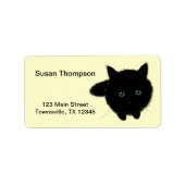 Zwarte kat etiket (Voorkant)