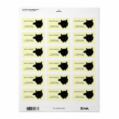 Zwarte kat etiket (Full Sheet)