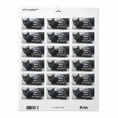 Zwarte kat etiket (Full Sheet)