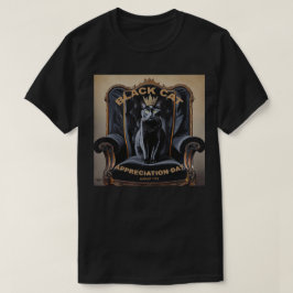 Zwarte kat-evaluatiedag t-shirt