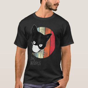 Zwarte Kat Ew Mensen Grafische lichte kleur T-shirt