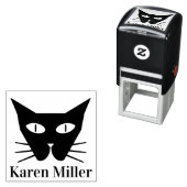 Zwarte Kat Eyes Aangepaste naam Zelfinktende Stempel (In situ)