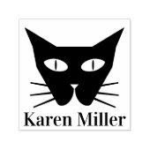 Zwarte Kat Eyes Aangepaste naam Zelfinktende Stempel (Design)