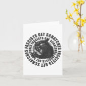 Zwarte kat fascisten krijgen krassen grappige kat  kaart (Gele Bloem)