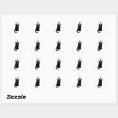 Zwarte Kat Feest sticker (Vel)