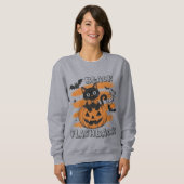 Zwarte Kat Flashback Halloween Trui (Voorkant volledig)
