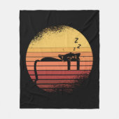 Zwarte kat fleece deken (Voorkant)