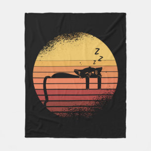 Zwarte kat fleece deken