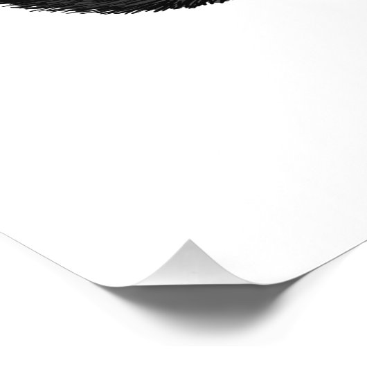 Zwarte kat foto afdruk (Hoek)