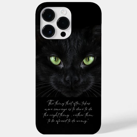 Zwarte kat foto, wijsheid Case-Mate iPhone case (Achterkant)