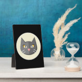 Zwarte kat fotoplaat (Zijkant)