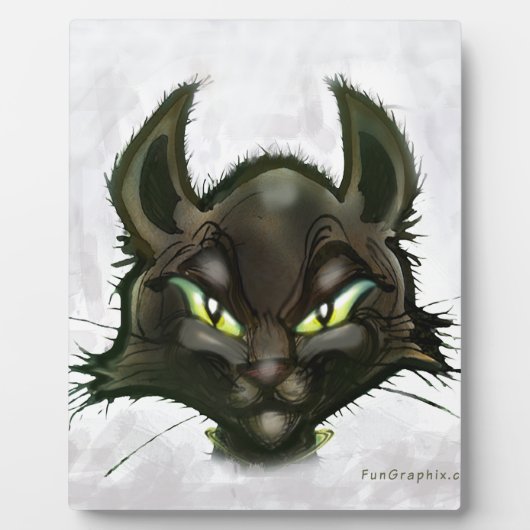 Zwarte kat fotoplaat (Voorkant)