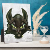 Zwarte kat fotoplaat (Zijkant)