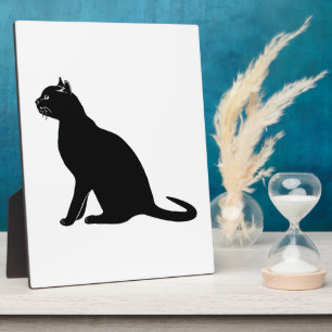 Zwarte kat fotoplaat