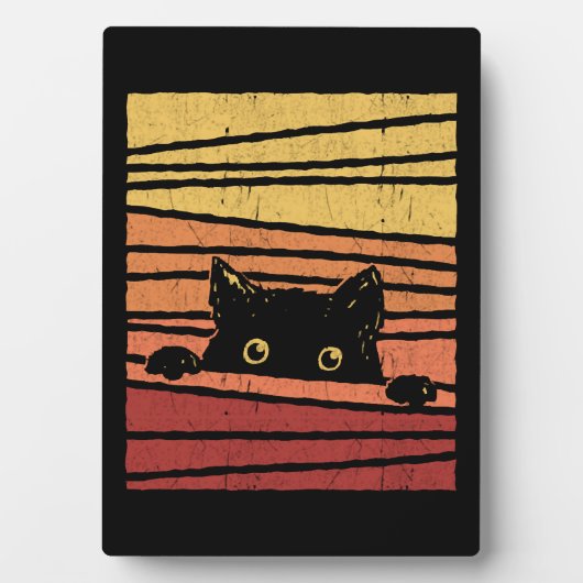 Zwarte kat fotoplaat (voorkant)