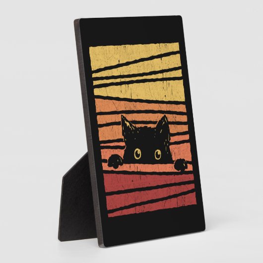 Zwarte kat fotoplaat (Zijkant)