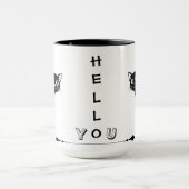 Zwarte kat fun mug Peekaboo Mok (Midden)