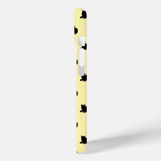 Zwarte kat (geel) Case-Mate iPhone case (Achterkant / Links)