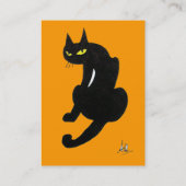 ZWARTE KAT, geel Sinaasappel Visitekaartje (Achterkant)