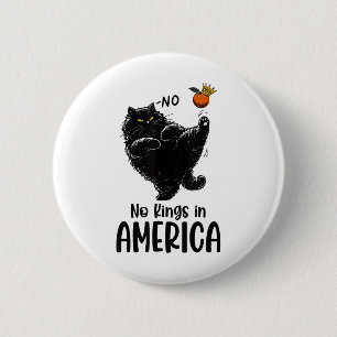 Zwarte kat Geen koningen in Amerika Wij de mensen  Ronde Button 5,7 Cm