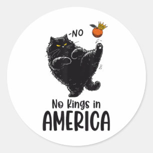 Zwarte kat Geen koningen in Amerika Wij de mensen Ronde Sticker