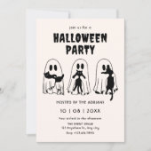 zwarte Kat geesten halloween Kaart (Voorkant)