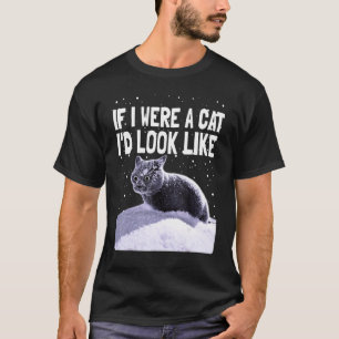 Zwarte Kat Gekke Kitty Als Ik Een Kat Was Kat 1 T-shirt