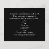 Zwarte kat, gele groene ogen, stijlvol en vlezig flyer (Achterkant)