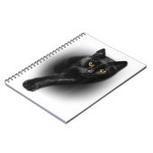 Zwarte Kat Gele Ogen Katten Notitieboek (Linkerzijde)