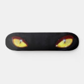 Zwarte kat Gele Oyes Skateboard (Horizontaal)