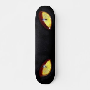 Zwarte kat Gele Oyes Skateboard