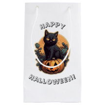 Zwarte kat gelukkig Halloween