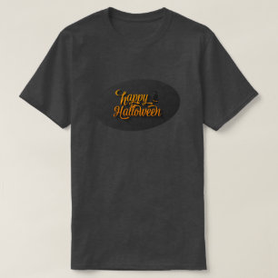 Zwarte Kat Gelukkig Halloween T-shirt