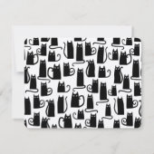 Zwarte kat gepersonaliseerd briefpapier notitiekaartje (Achterkant)