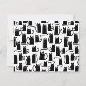Zwarte kat gepersonaliseerd briefpapier notitiekaartje (Achterkant)