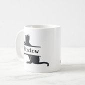 Zwarte kat Gepersonaliseerd Koffiemok (Voorkant links)